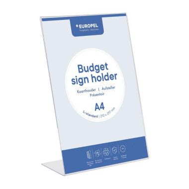 Présentoir de table Europel Budget L-standard A4 transparent - DTM PRIMERA