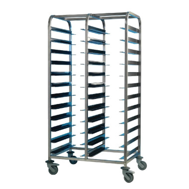 Chariot de débarrassage inox 24 niveaux - 930 x 640 x 1700 mm - EAIS