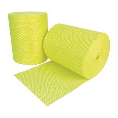 Rouleaux de chiffons de nettoyage antibactériens Envirolite Super jaunes (lot de 2 x 500) - ECOTECH