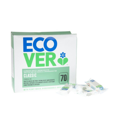 Tablettes lave-vaisselle (lot de 70) - 170 x 73 x 63 mm - ECOVER