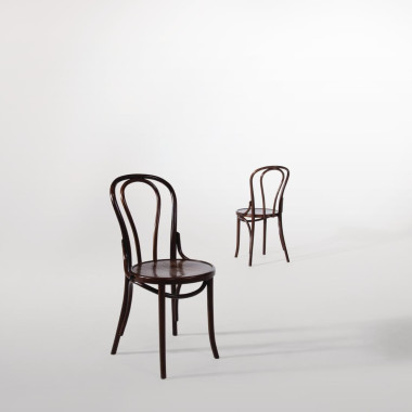 Chaises bistrot en bois courbé finition noyer - 435 x 510 x 890 mm - FAMEG