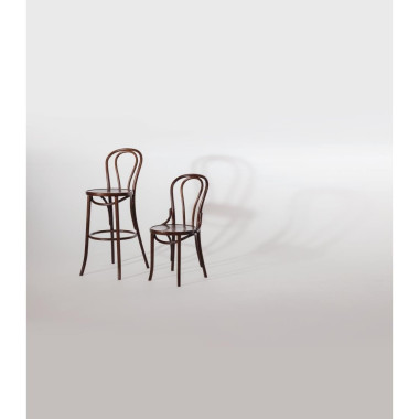 Chaises bistrot en bois courbé finition noyer - 435 x 510 x 890 mm - FAMEG