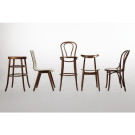 Chaises bistrot en bois courbé finition noyer - 435 x 510 x 890 mm - FAMEG