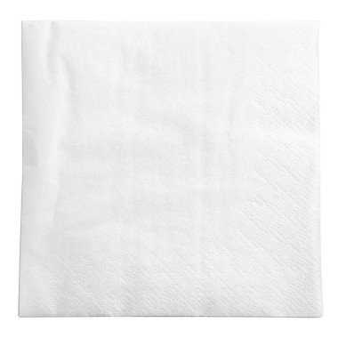 Serviettes cocktail blanches 2 plis 240mm (Lot de 1500) - FASANA