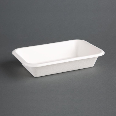 Barquettes compostables en bagasse 455ml (lot de 50) - 180 x 120 x 35 mm - FIESTA COMPOSTABLE