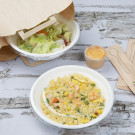 Bols à poke en bagasse 682ml (lot de 50) - 208 x 208 x 120 mm - FIESTA COMPOSTABLE