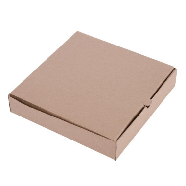 Cartons à pizza kraft 23cm (Lot de 100) - 237 x 237 x 45 mm - FIESTA COMPOSTABLE