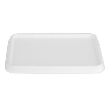 Couvercles en bagasse pour barquettes en bagasse (lot de 100) - 137 x 188 x 13 mm - FIESTA COMPOSTABLE