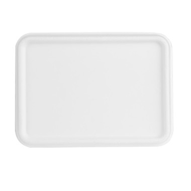 Couvercles en bagasse pour barquettes en bagasse (lot de 100) - 137 x 188 x 13 mm - FIESTA COMPOSTABLE