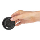 Couvercles noirs Recyclables en CPLA pour gobelets espresso 113ml Fiesta Recyclable (x50) - FIESTA COMPOSTABLE