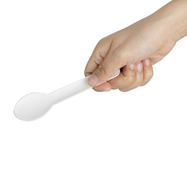 Cuillères à café en papier 132 mm (lot de 100) - FIESTA COMPOSTABLE