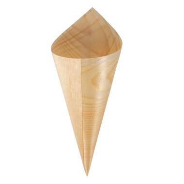 Cônes biodégradables en peuplier (lot de 100) - FIESTA COMPOSTABLE