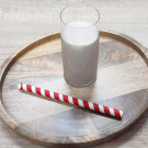 Paille à thé à bulles compostable Fiesta rouge et blanc (lot de 150) - FIESTA COMPOSTABLE
