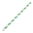 Pailles en papier compostables rayées vert et blanc - FIESTA COMPOSTABLE