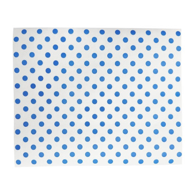Papier d'emballage burger points bleus (lot de 200) - FIESTA COMPOSTABLE