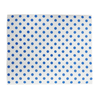 Papier d'emballage burger points bleus (lot de 200) - FIESTA COMPOSTABLE