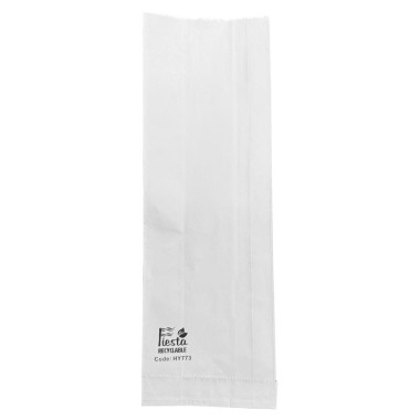 Sacs en papier doublés en aluminium Fiesta Recyclable (lot de 500) - 100 x 60 x 300 mm - FIESTA COMPOSTABLE