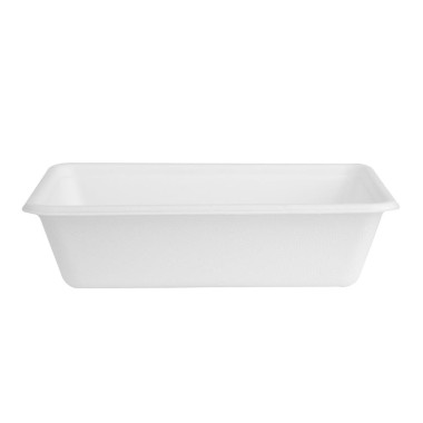 Barquettes alimentaires en bagasse Fiesta Compostable 650ml (lot de 100) - 128 x 181 x 45 mm - FIESTA RECYCLABLE