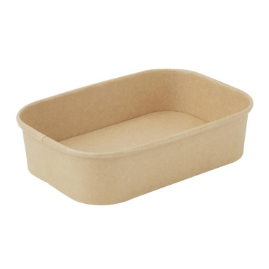 Barquettes alimentaires rectangulaires 500ml (lot de 300) - 172 x 122 x 41 mm - FIESTA RECYCLABLE