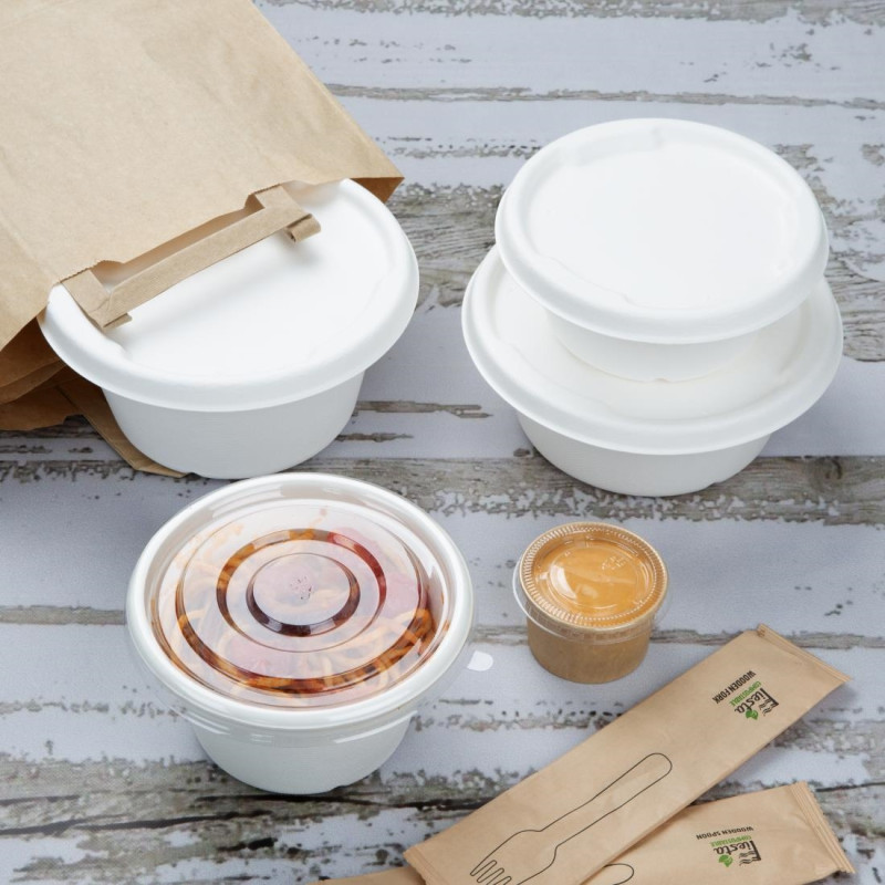 Bols en bagasse Fiesta Compostable 900 ml (lot de 50) - 160 x 160 x 260 mm - FIESTA RECYCLABLE