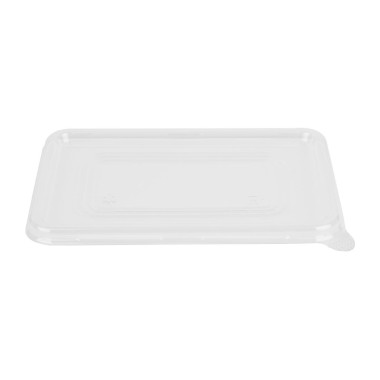 Couvercles PET pour barquettes en bagasse (lot de 100) - 138 x 189 x 10 mm - FIESTA RECYCLABLE