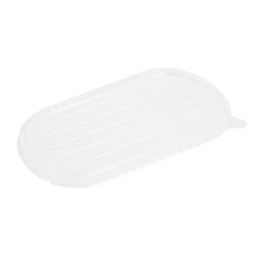 Couvercles PET pour barquettes ovales en bagasse - FIESTA RECYCLABLE