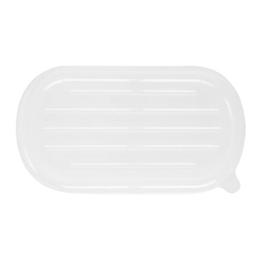 Couvercles PET pour barquettes ovales en bagasse - FIESTA RECYCLABLE