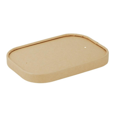 Couvercles en papier pour barquettes rectangulaires (Lot de 300) - 173 x 123 x 16 mm - FIESTA RECYCLABLE