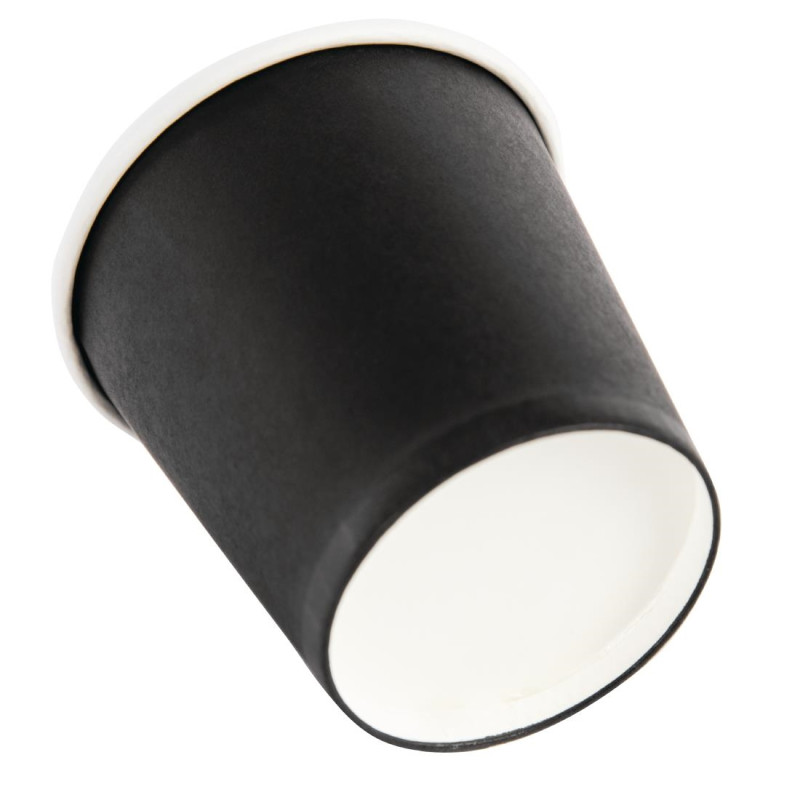 Gobelets jetables à café espresso noirs 120ml (lot de 50) - FIESTA RECYCLABLE