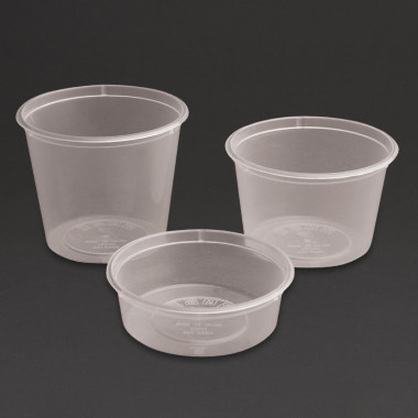 Pots à sauce micro-ondables en plastique 150ml (lot de 100) - FIESTA RECYCLABLE