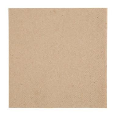 Serviettes cocktail recyclées 2 plis pliage 1/4 240mm kraft (lot de 4000) - FIESTA RECYCLABLE