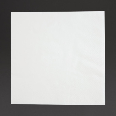 Serviettes snacking 2 plis pliage 1/4 330mm blanches (lot de 2000) - FIESTA RECYCLABLE
