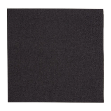 Serviettes snacking 2 plis pliage 1/4 330mm noires (lot de 2000) - FIESTA RECYCLABLE