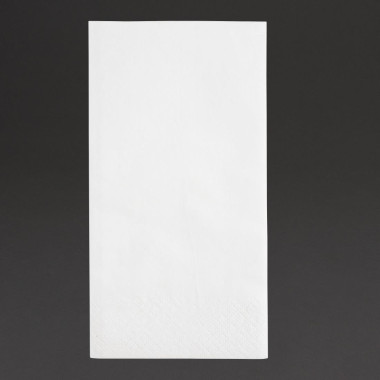 Serviettes snacking 2 plis pliage 1/8 330mm blanches (lot de 2000) - FIESTA RECYCLABLE