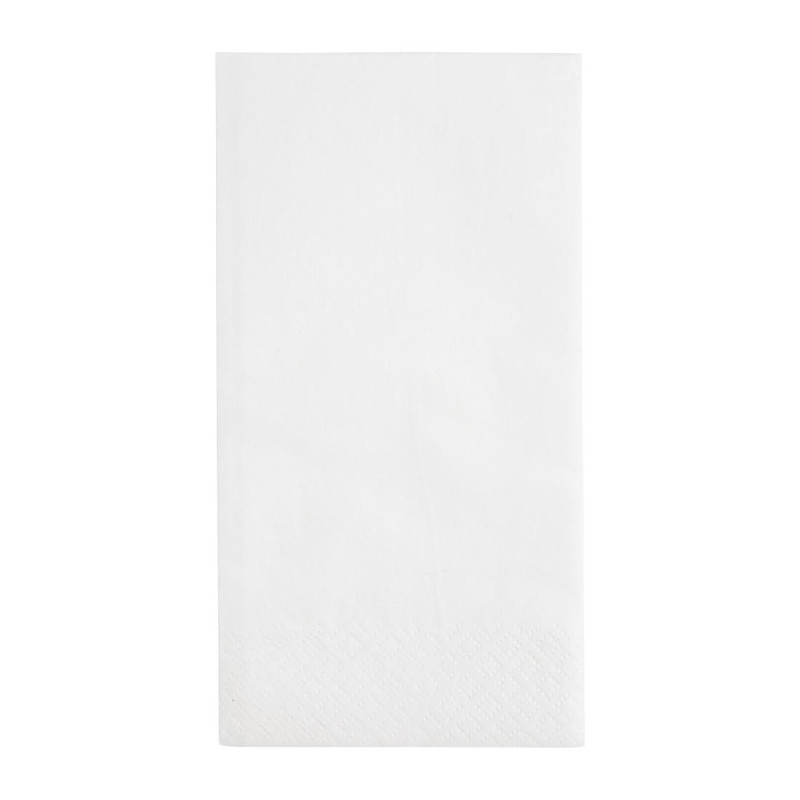Serviettes snacking 2 plis pliage 1/8 330mm blanches (lot de 2000) - FIESTA RECYCLABLE