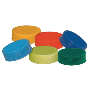 Bouchons de couleur pour distributeurs de sauce flexibles (Lot de 6) - FIFO