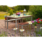 Banc extérieur imitation bois de noyer Enviro 1050mm - 330 x 1050 x 430 mm - GOPAK