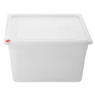 Bacs PP Click GN 2/3 avec couvercles et 7 clips de couleur 200mm 16,1L (lot de 4) - 325 x 354 x 200 mm - HYGIPLAS