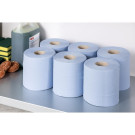 Bobines bleues 2 plis à dévidage central 120m (lot de 6) - JANTEX