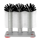 Brosse à verres triple - 155 x 100 x 165 mm - JANTEX