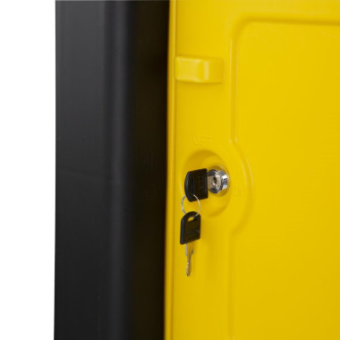 Chariot de nettoyage avec armoire verrouillable noir - 1300 x 490 x 990 mm - JANTEX