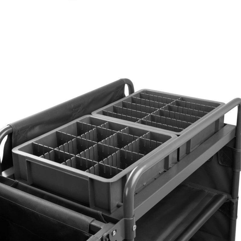 Chariot de nettoyage compact - 1110 x 490 x 1125 mm - JANTEX