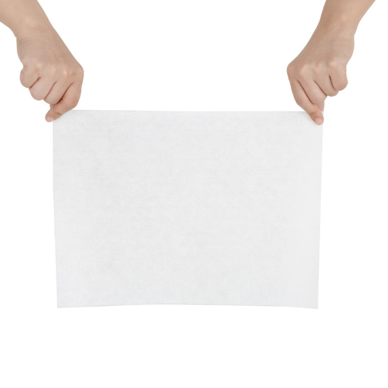 Chiffons de nettoyage compostables blancs Green (lot de 200) - JANTEX