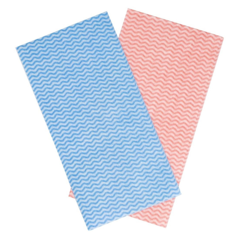 Chiffons de nettoyage salle de bain bleus (lot de 50) - JANTEX