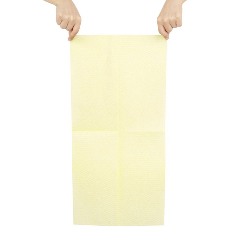 Chiffons non tissés jaunes (lot de 50) - JANTEX