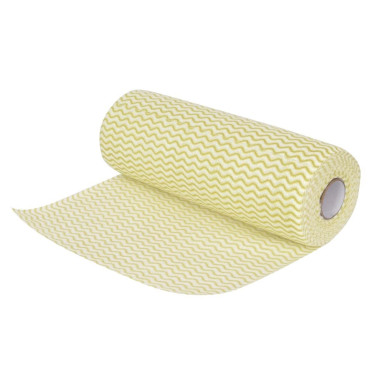 Chiffons non tissés jaunes (rouleau de 100 chiffons) - JANTEX