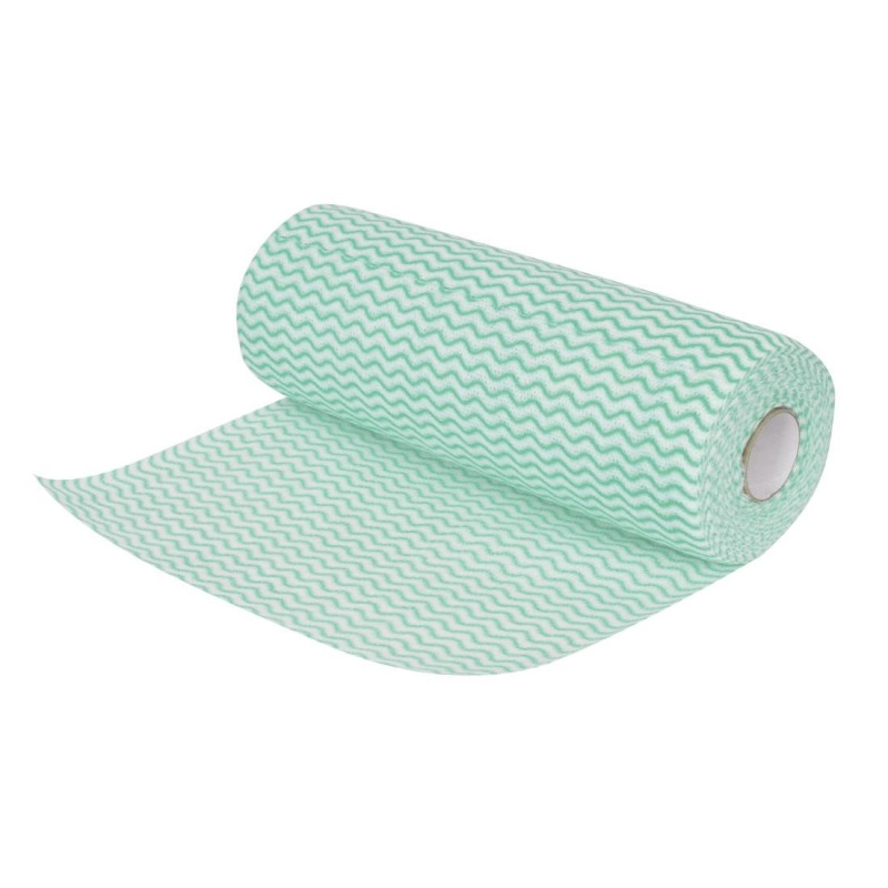 Chiffons non tissés verts (rouleau de 100 chiffons) - JANTEX