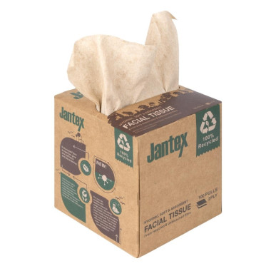 Cube de mouchoirs Green 100% recyclé 100 feuilles (lot de 36) - JANTEX