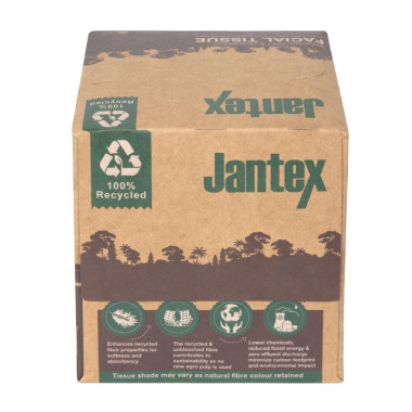Cube de mouchoirs Green 100% recyclé 100 feuilles (lot de 36) - JANTEX