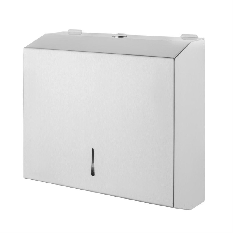 Distributeur d essuie-mains en acier inoxydable - 260 x 110 x 285 mm - JANTEX